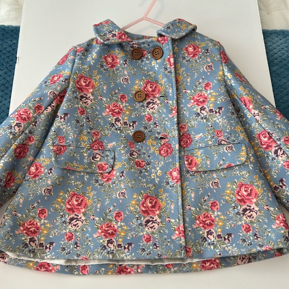 Sweet Honey 4T floral pea coat
